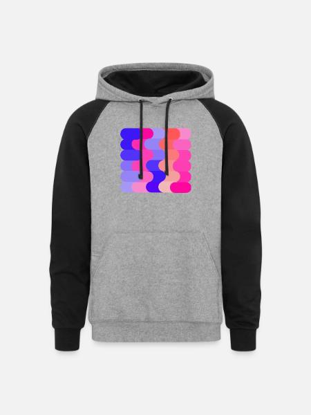FLOW (Hue & Tint) - Unisex Colorblock Hoodie - heather gray/black