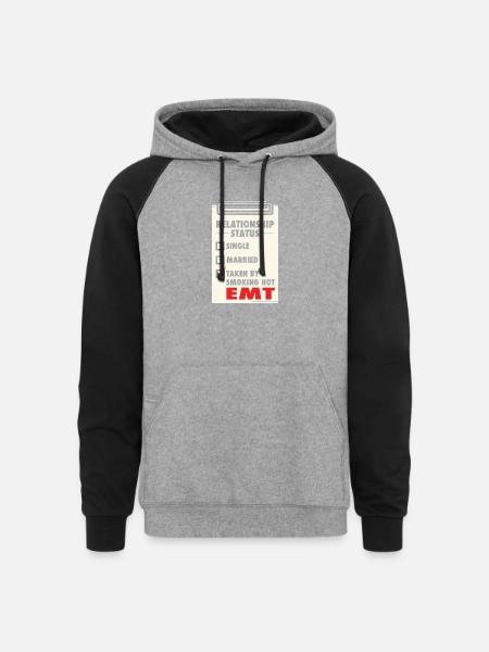 Emt Paramedic - Unisex Colorblock Hoodie - heather gray/black