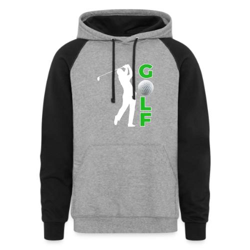 Golf: Classic Golf Motion - Unisex Colorblock Hoodie