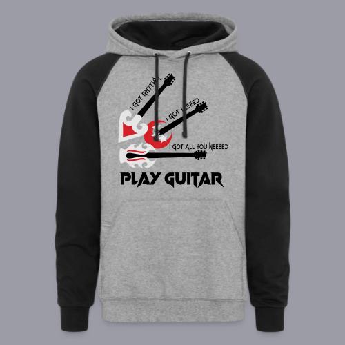 PLAY GUITAR - Unisex Colorblock Hoodie