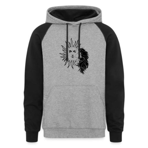 Mystical Girl & Sun - Unisex Colorblock Hoodie