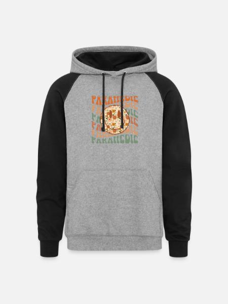 Paramedic - Unisex Colorblock Hoodie - heather gray/black
