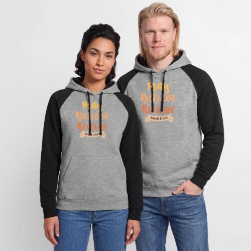 Pray believe receive - Unisex Colorblock Hoodie