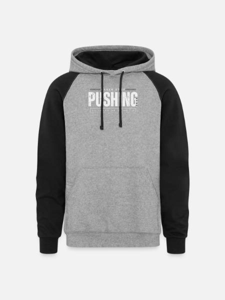 Energize Your Journey - Unisex Colorblock Hoodie - heather gray/black