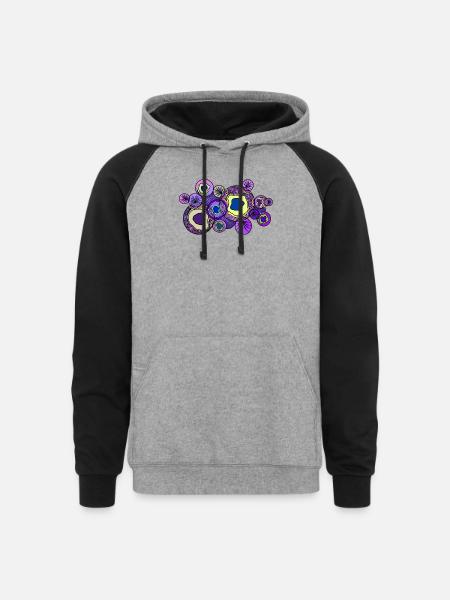 Ornament - Unisex Colorblock Hoodie - heather gray/black