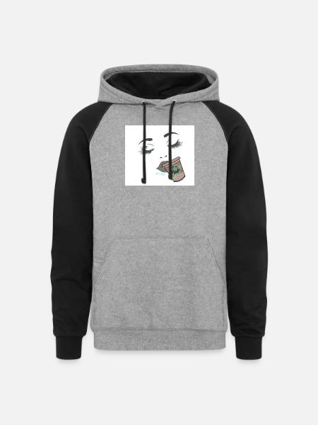 page 3 - Unisex Colorblock Hoodie - heather gray/black