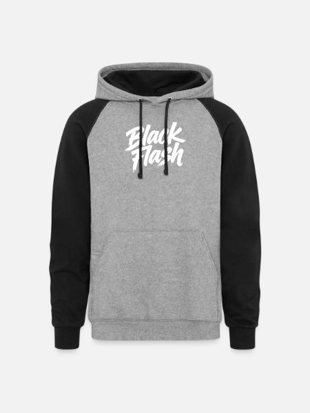 Black flash - Unisex Colorblock Hoodie - heather gray/black