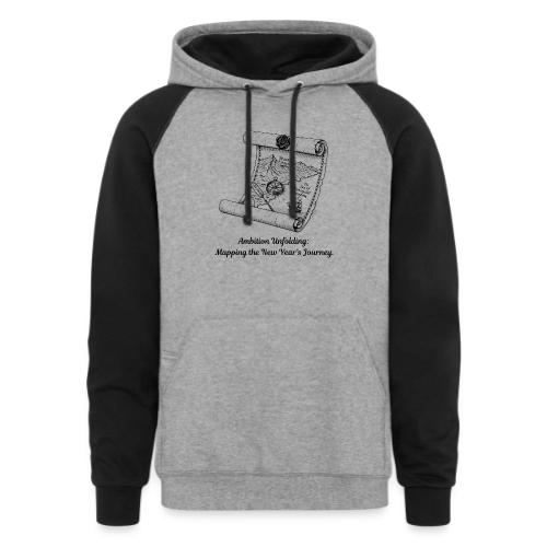 Unfolding Map of Ambition T-Shirt - Unisex Colorblock Hoodie