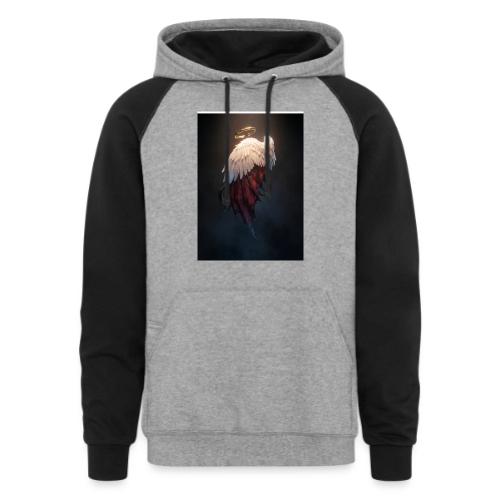 Angel vs Demon Wings Dark Aesthetic Gothic T-Shirt - Unisex Colorblock Hoodie