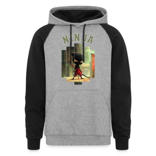 Cute Ninja Attack - Unisex Colorblock Hoodie