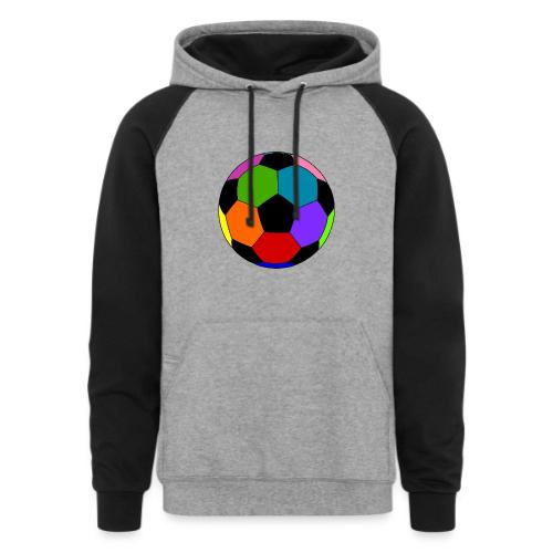 Multi-colored soccer ball - Unisex Colorblock Hoodie