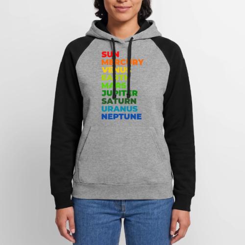Color the solar system - Unisex Colorblock Hoodie