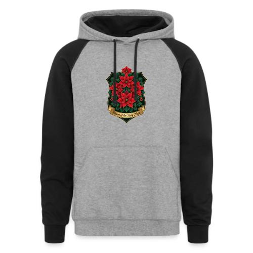 Poinsettia Crest T-Shirt - Unisex Colorblock Hoodie