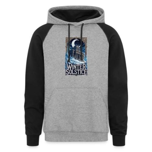 Winter Solstice Temple T-Shirt - Unisex Colorblock Hoodie