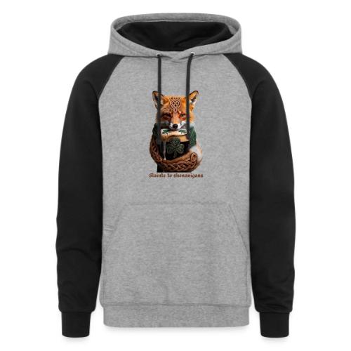 Sly Emerald Fox Toast T-Shirt - Unisex Colorblock Hoodie