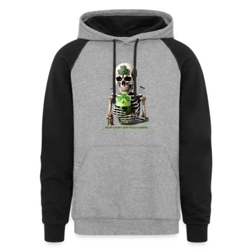 Eternal Stout Skeleton Graphic Tee - Unisex Colorblock Hoodie