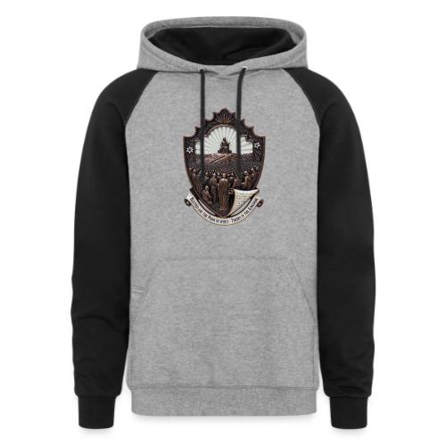 Sermon on the Mount T Shirt, Christian Faith Gift - Unisex Colorblock Hoodie