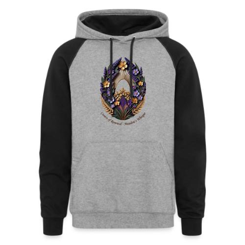 Easter Meadow Crown Renewal T Shirt, Spring Gift - Unisex Colorblock Hoodie