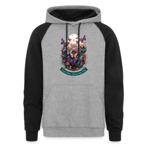 Easter Dawn's Flutter Butterfly T Shirt, Gift - Unisex Colorblock Hoodie