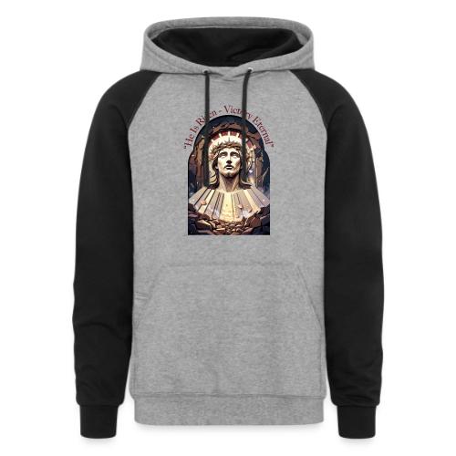 Easter He Is Risen Face of Christ T Shirt, Gift - Unisex Colorblock Hoodie