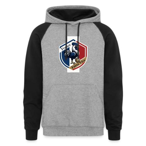 France Rooster T-Shirt, Bleu-Blanc-Rouge gift - Unisex Colorblock Hoodie