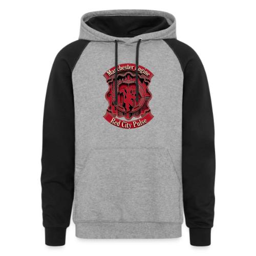 Red Manchester T Shirt, Red Soccer City Pride Gift - Unisex Colorblock Hoodie