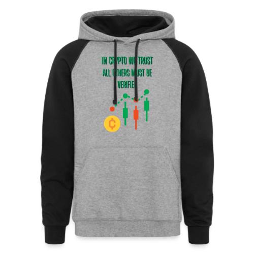 Sarcastic Bitcoin Investor T-shirt - Unisex Colorblock Hoodie