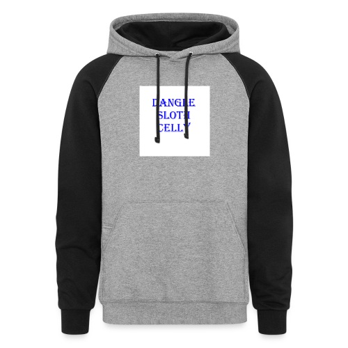 dangle_sloth_celly - Unisex Colorblock Hoodie