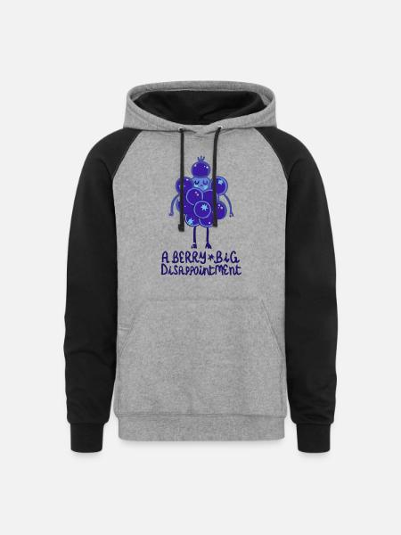 Berry big - Unisex Colorblock Hoodie - heather gray/black