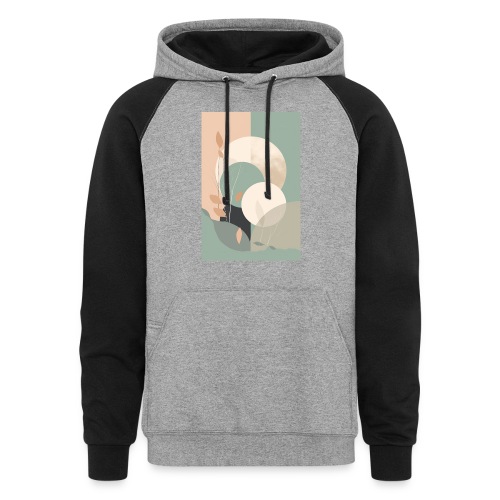Day to Night in the Garden - Unisex Colorblock Hoodie
