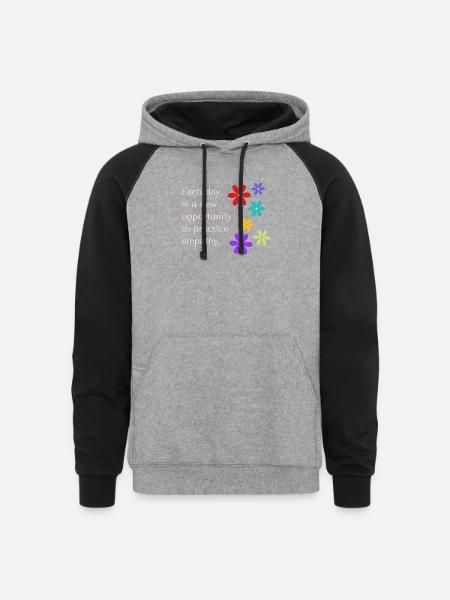 Empathy - Unisex Colorblock Hoodie - heather gray/black