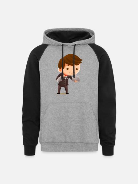 Kids Waiter - Unisex Colorblock Hoodie - heather gray/black