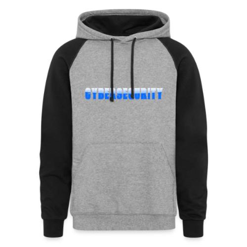 Cybersecurity Word Art Design - Unisex Colorblock Hoodie