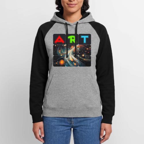 Swirls of Colorful Art - Unisex Colorblock Hoodie