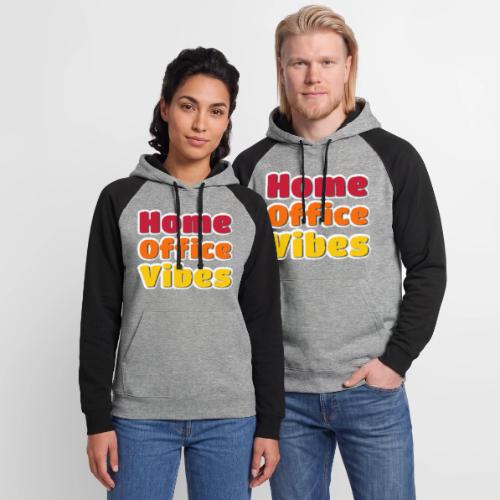 Home Office Vibes Remote Work Design - Unisex Colorblock Hoodie