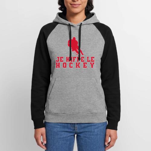 I love hockey - Unisex Colorblock Hoodie