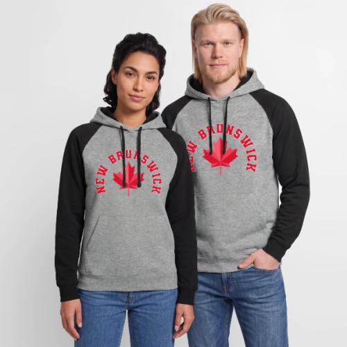New Brunswick with maple leaf - Unisex Colorblock Hoodie