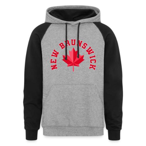 New Brunswick with maple leaf - Unisex Colorblock Hoodie
