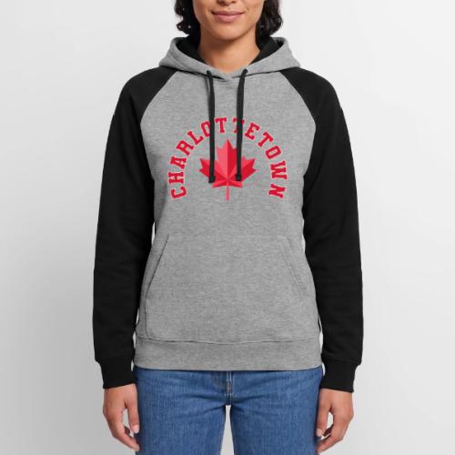 Charlottetown with maple leaf - Unisex Colorblock Hoodie