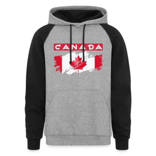 Canada, Inspired by the Canadian flag - Unisex Colorblock Hoodie