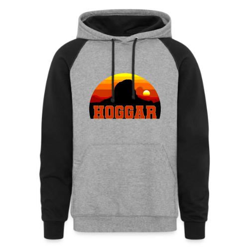 Algeria: Hoggar Desert Horizon - Unisex Colorblock Hoodie