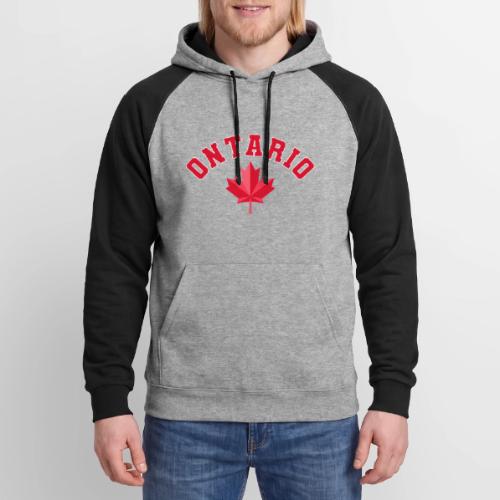 Ontario with maple leaf - Unisex Colorblock Hoodie