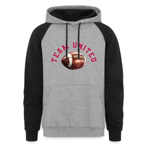 Team United American Football Design - Unisex Colorblock Hoodie