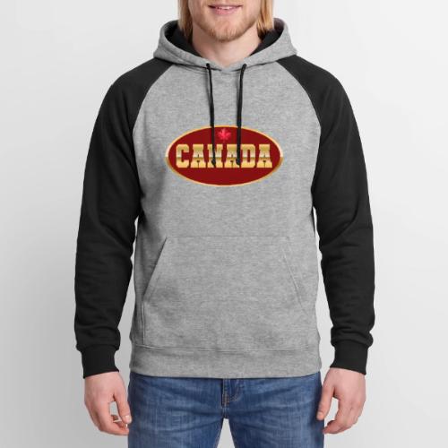 Canada in golden letters - Unisex Colorblock Hoodie