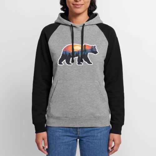 Mountain Spirit Bear - Unisex Colorblock Hoodie