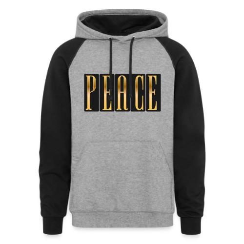 Peace in Gold - Unisex Colorblock Hoodie
