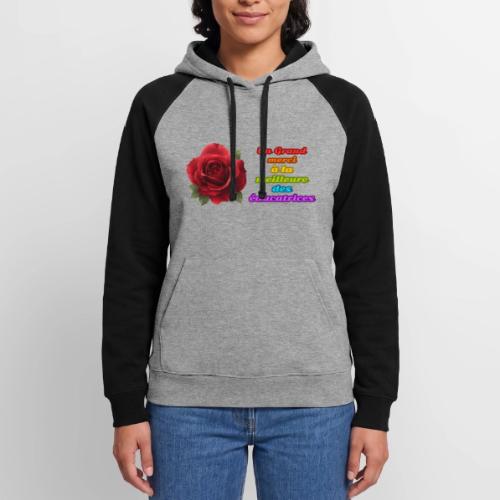 Thank You Educator: Pink and Rainbow Message - Unisex Colorblock Hoodie
