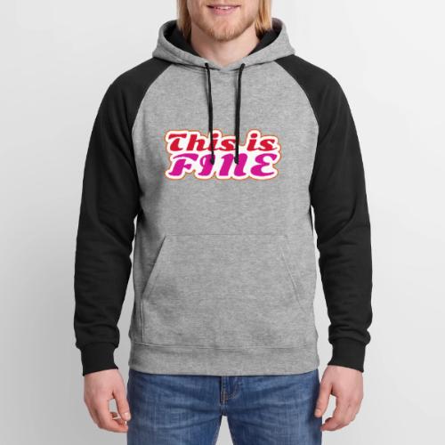 This Is Fine - Unisex Colorblock Hoodie