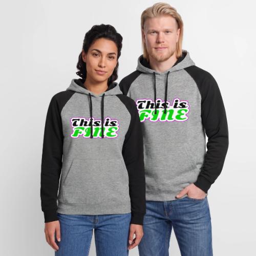 This Is Fine Balance - Unisex Colorblock Hoodie