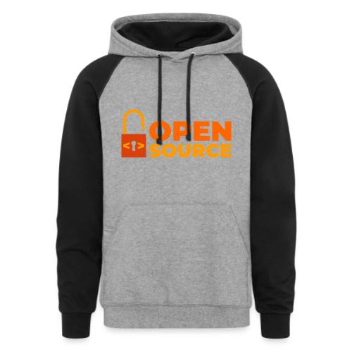 Open Source: Code is Freedom - Unisex Colorblock Hoodie